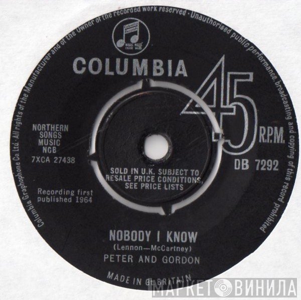 Peter &amp; Gordon - Nobody I Know