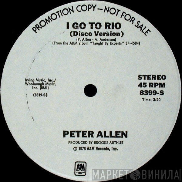 Peter Allen  - I Go To Rio (Disco Version)