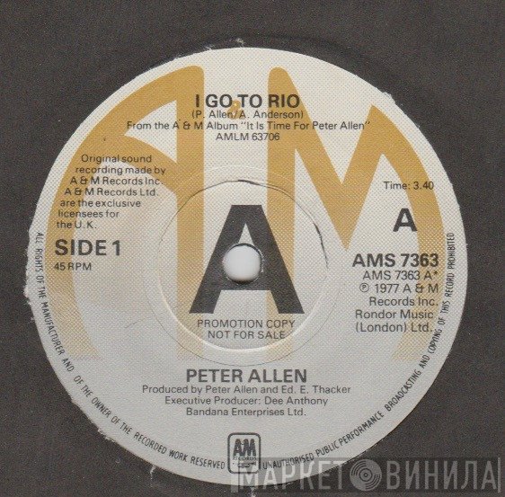 Peter Allen  - I Go To Rio