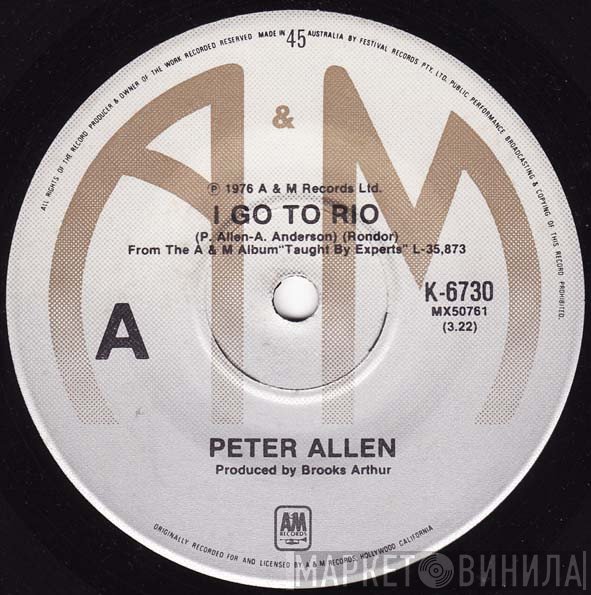 Peter Allen  - I Go To Rio