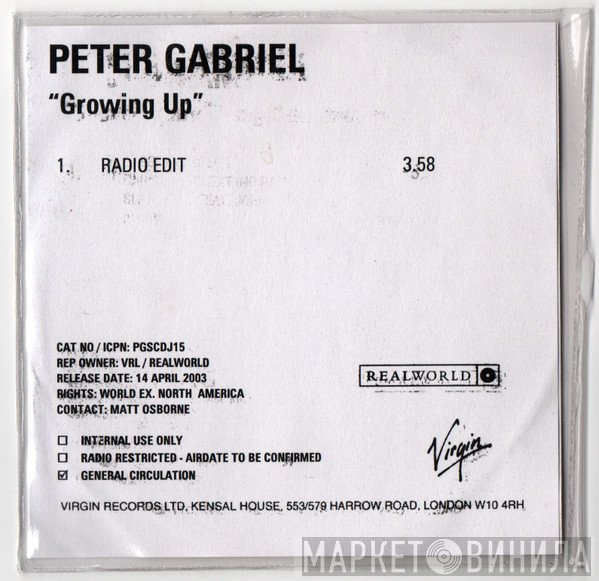Peter Gabriel  - Growing Up