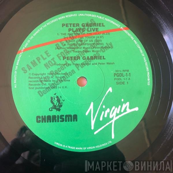 Peter Gabriel  - Plays Live