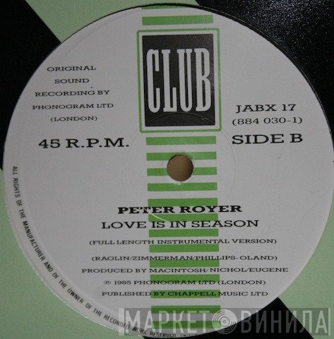 Peter Royer - Love Is In Season