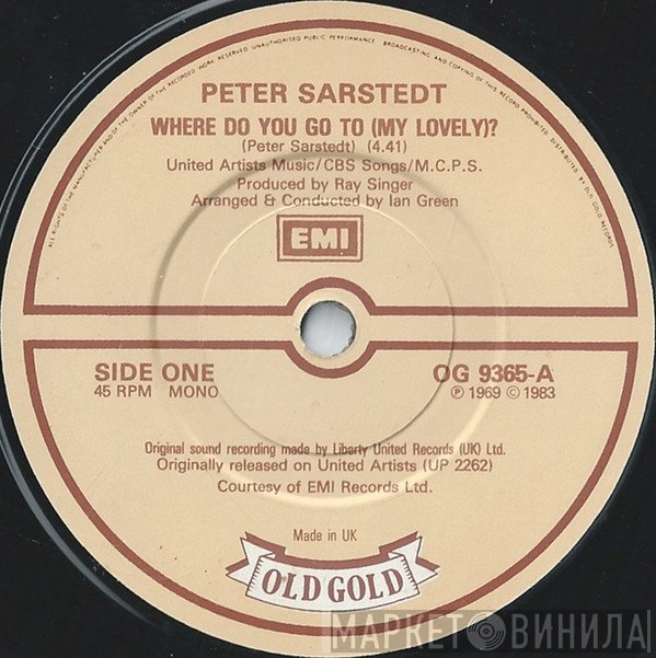 Peter Sarstedt - Where Do You Go To (My Lovely) / Frozen Orange Juice