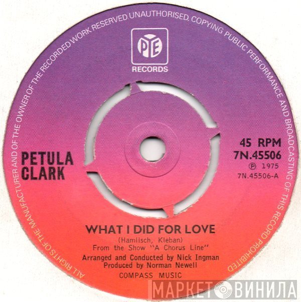 Petula Clark - What I Did For Love