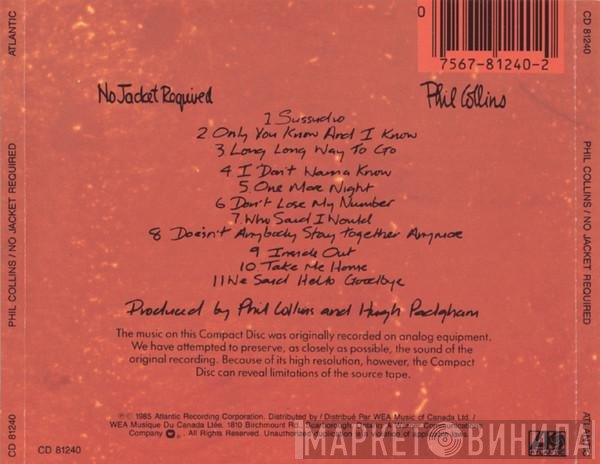 Phil Collins  - No Jacket Required