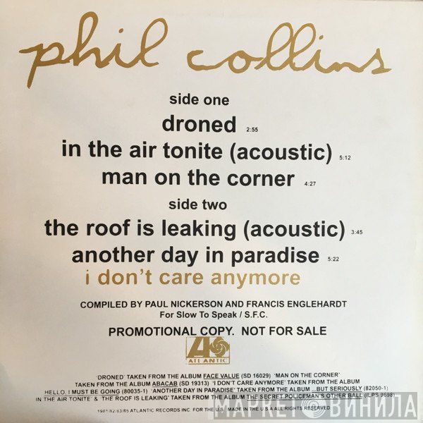 Phil Collins, Slow To Speak  - Droned