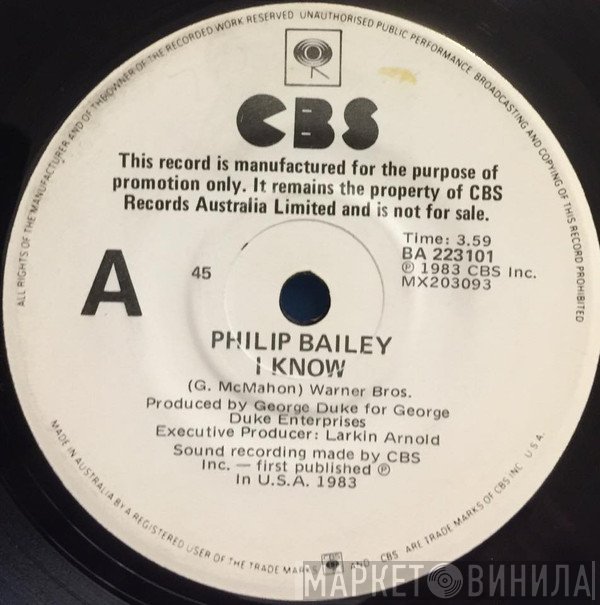 Philip Bailey  - I Know