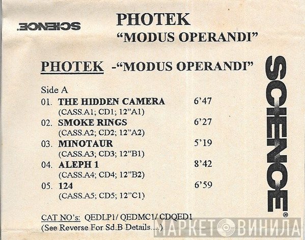 Photek  - Modus Operandi
