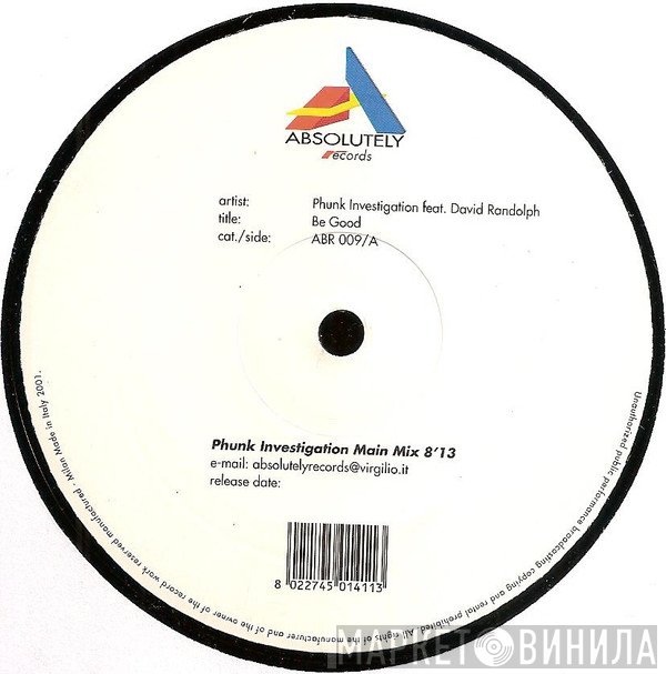 Phunk Investigation Feat. David Randolph  - Be Good