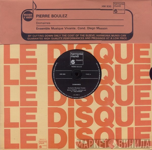 Pierre Boulez, Ensemble Musique Vivante, Diego Masson  - Domaines