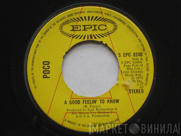 Poco  - A Good Feelin' To Know
