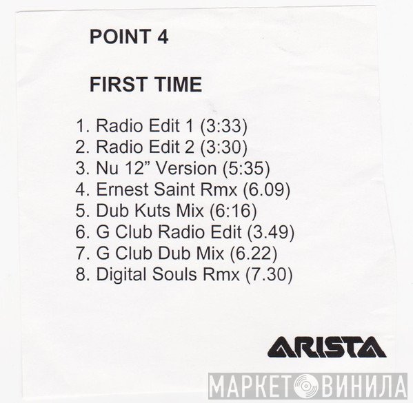 Point 4  - First Time