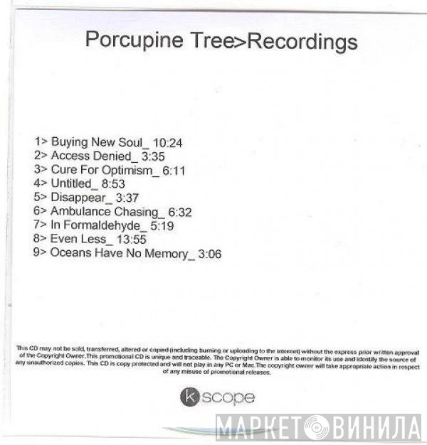 Porcupine Tree  - Recordings