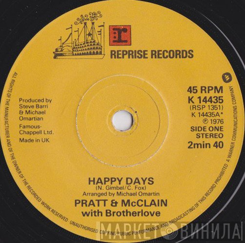 Pratt & McClain, Brotherlove - Happy Days