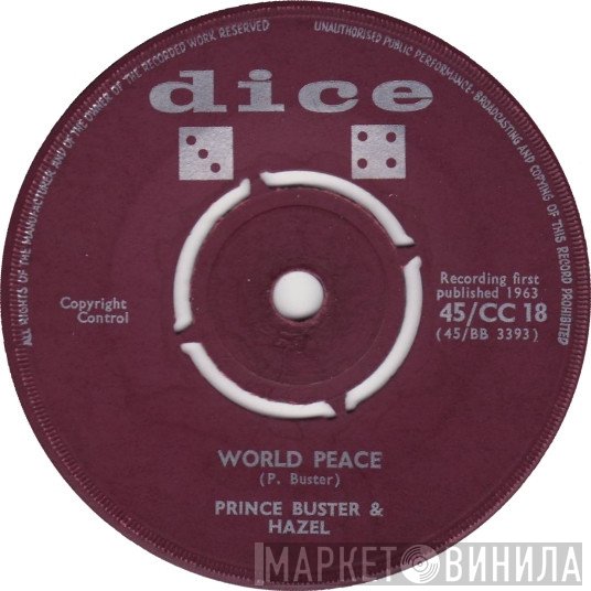 Prince Buster, Hazel Wright - World Peace / The Lion Roars