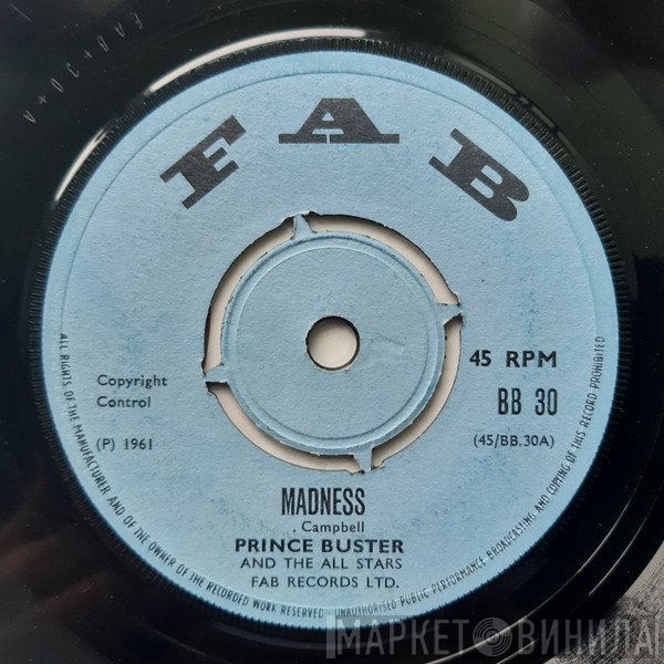 Prince Buster's All Stars, Folkes Brothers - Madness / Carolina