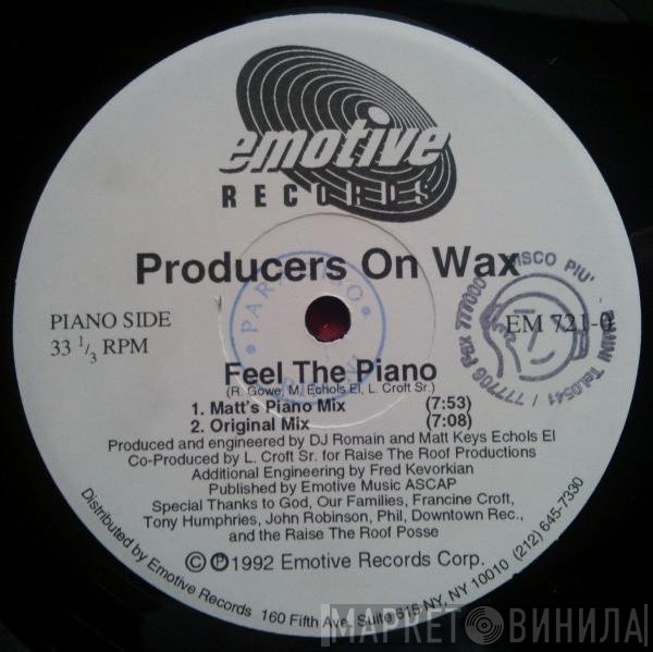Producers On Wax - Feel The Piano / Let It Move You