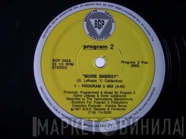 Program 2  - More Energy