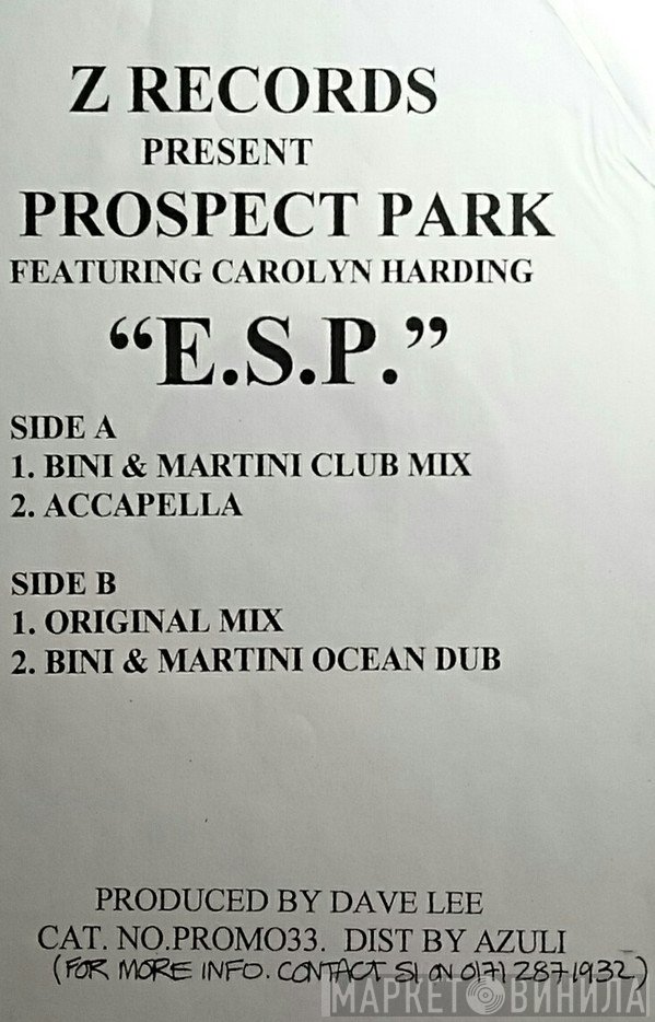 Prospect Park, Carolyn Harding - E.S.P.