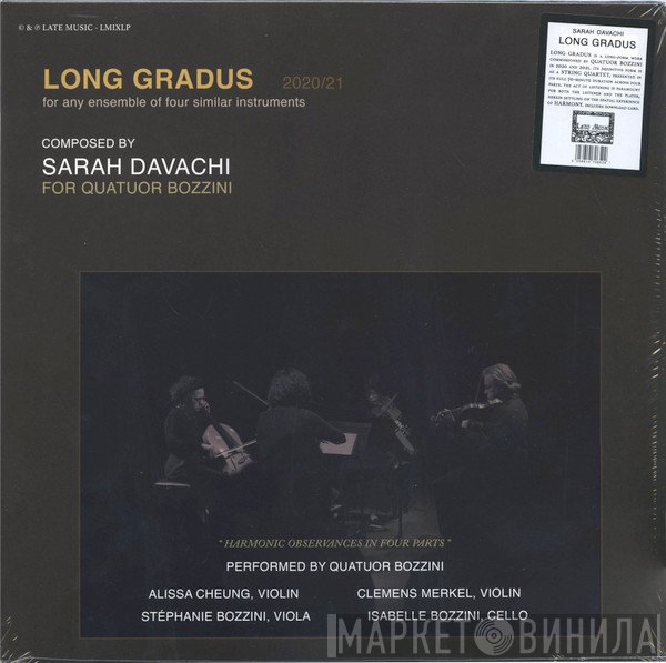 Quatuor Bozzini, Sarah Davachi - Long Gradus