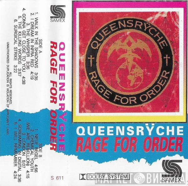 Queensrÿche  - Rage For Order