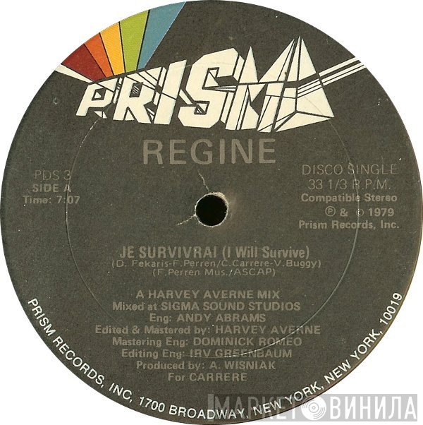 Régine - Je Survivrai (I Will Survive) / I'll Never Stop Dancin'