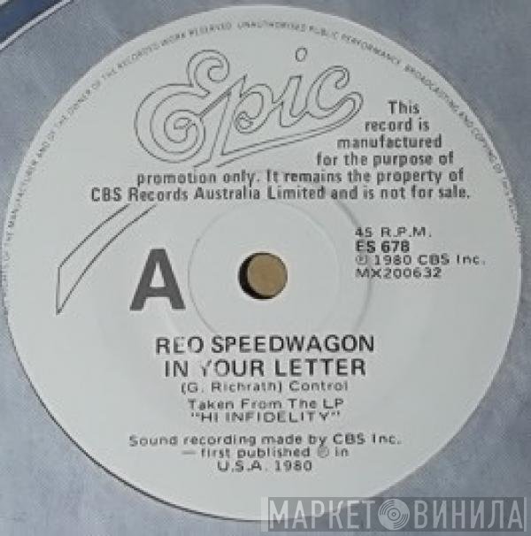 REO Speedwagon  - In Your Letter
