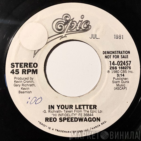 REO Speedwagon  - In Your Letter