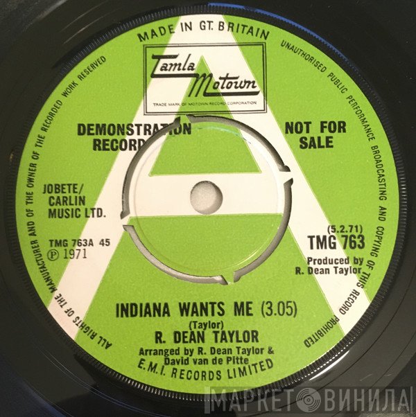 R. Dean Taylor - Indiana Wants Me