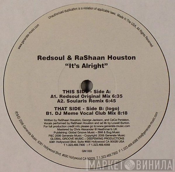 RaShaan Houston, Redsoul - It's Alright