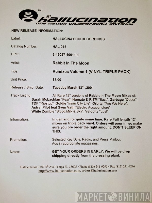 Rabbit In The Moon  - The Rabbit In The Moon Remixes • Volume One