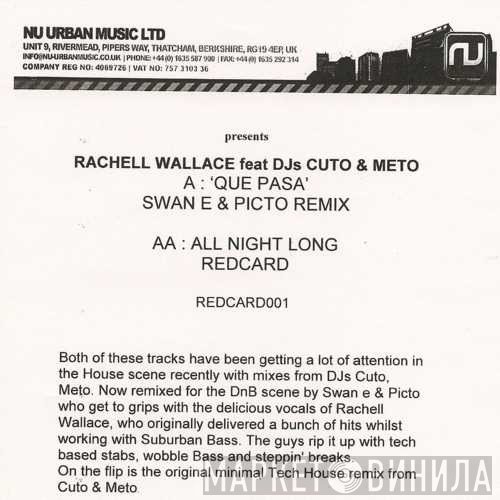 Rachel Wallace, Dj Cuto, DJ Melo  - Que Pasa / All Night Long