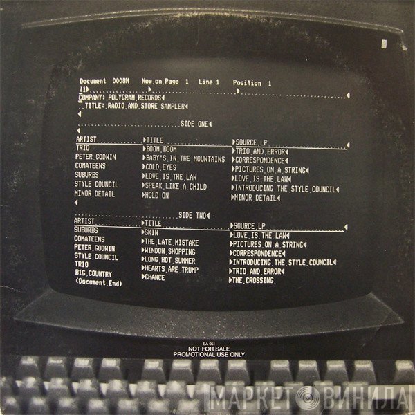  - Radio And Store Sampler