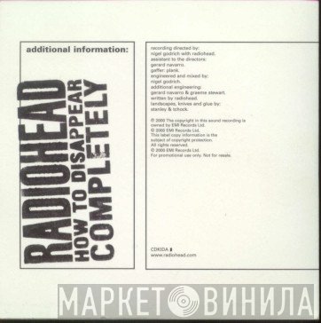 Radiohead  - How To Disappear Completely