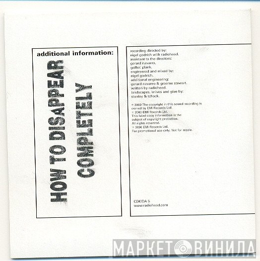 Radiohead  - How To Disappear Completely
