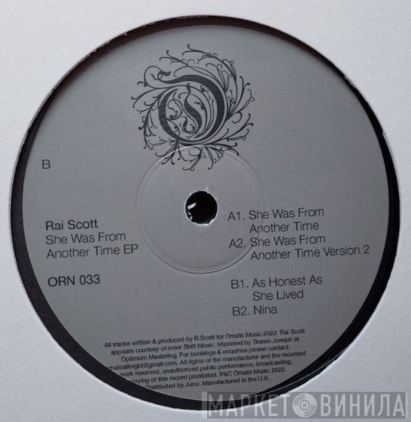 Rai Scott - She Was From Another Time EP