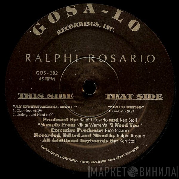 Ralphi Rosario - An Instrumental Need