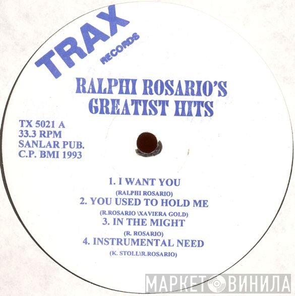Ralphi Rosario  - Greatist Hits