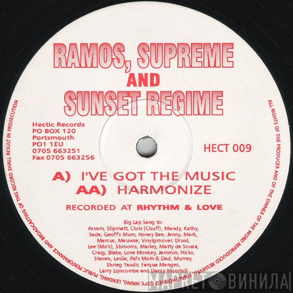 Ramos, Supreme & Sunset Regime - I've Got The Music / Harmonize
