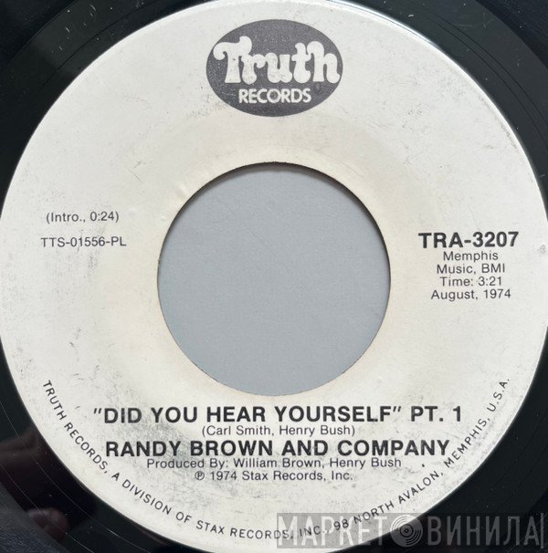 Randolph Brown & Co - Did You Hear Yourself Pt. 1