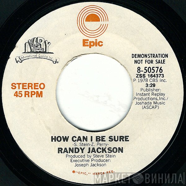 Randy Jackson  - How Can I Be Sure