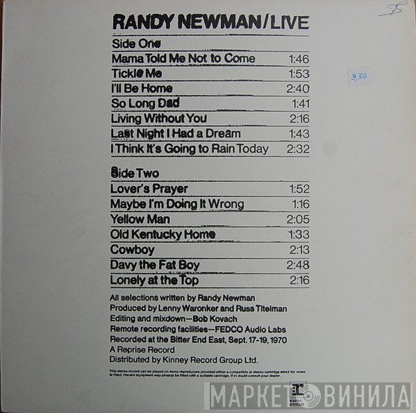 Randy Newman - Live