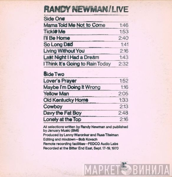 Randy Newman - Live