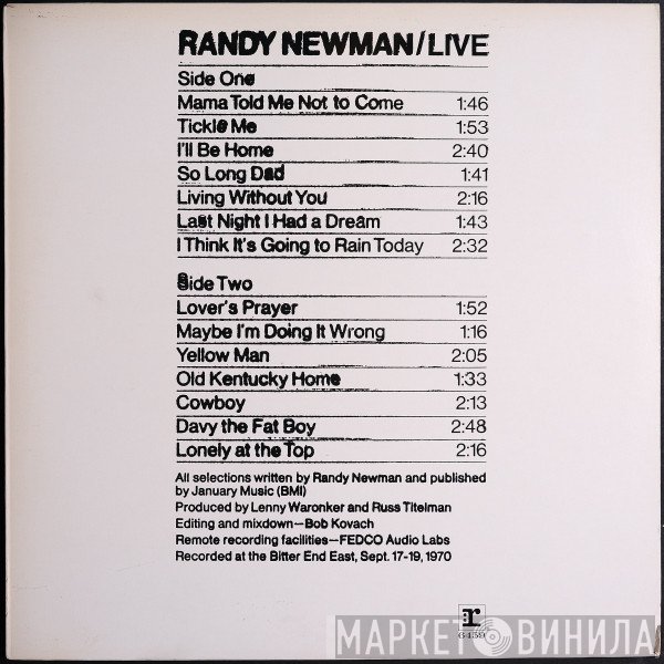 Randy Newman - Live
