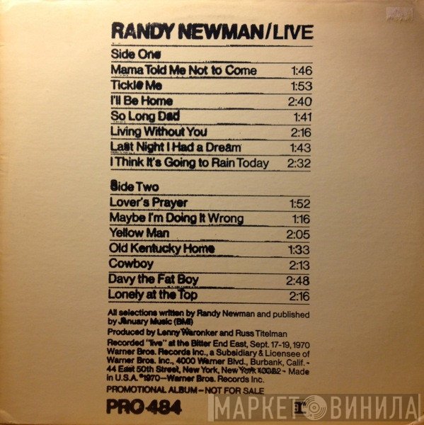 Randy Newman  - Live