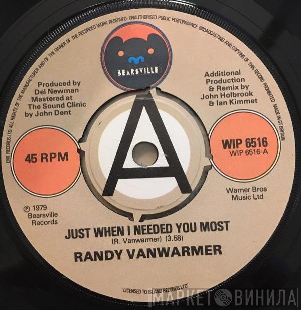 Randy Vanwarmer - Just When I Needed You Most