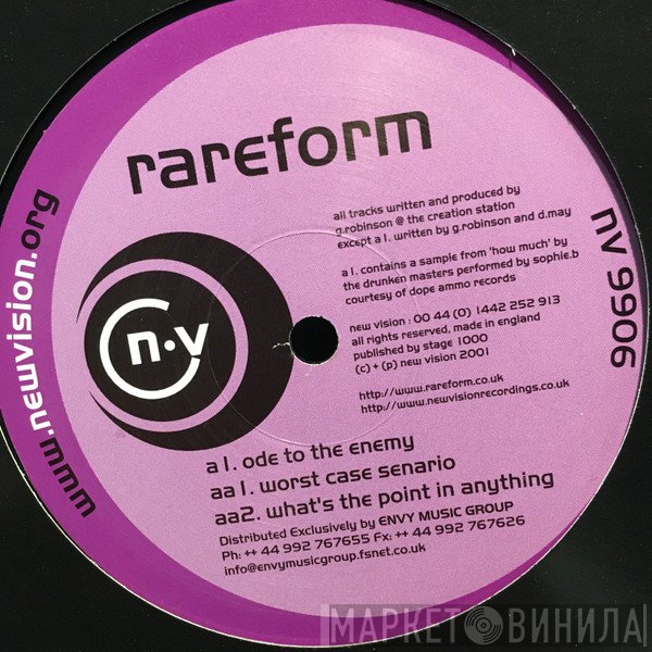 Rareform - Ode To The Enemy / Worst Case Scenario