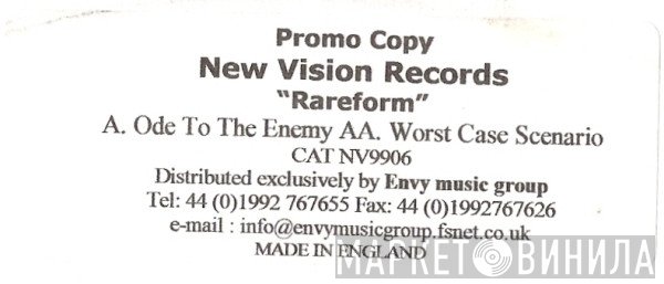 Rareform - Ode To The Enemy / Worst Case Scenario