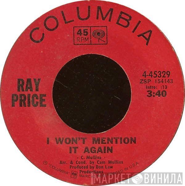Ray Price - I Won't Mention It Again